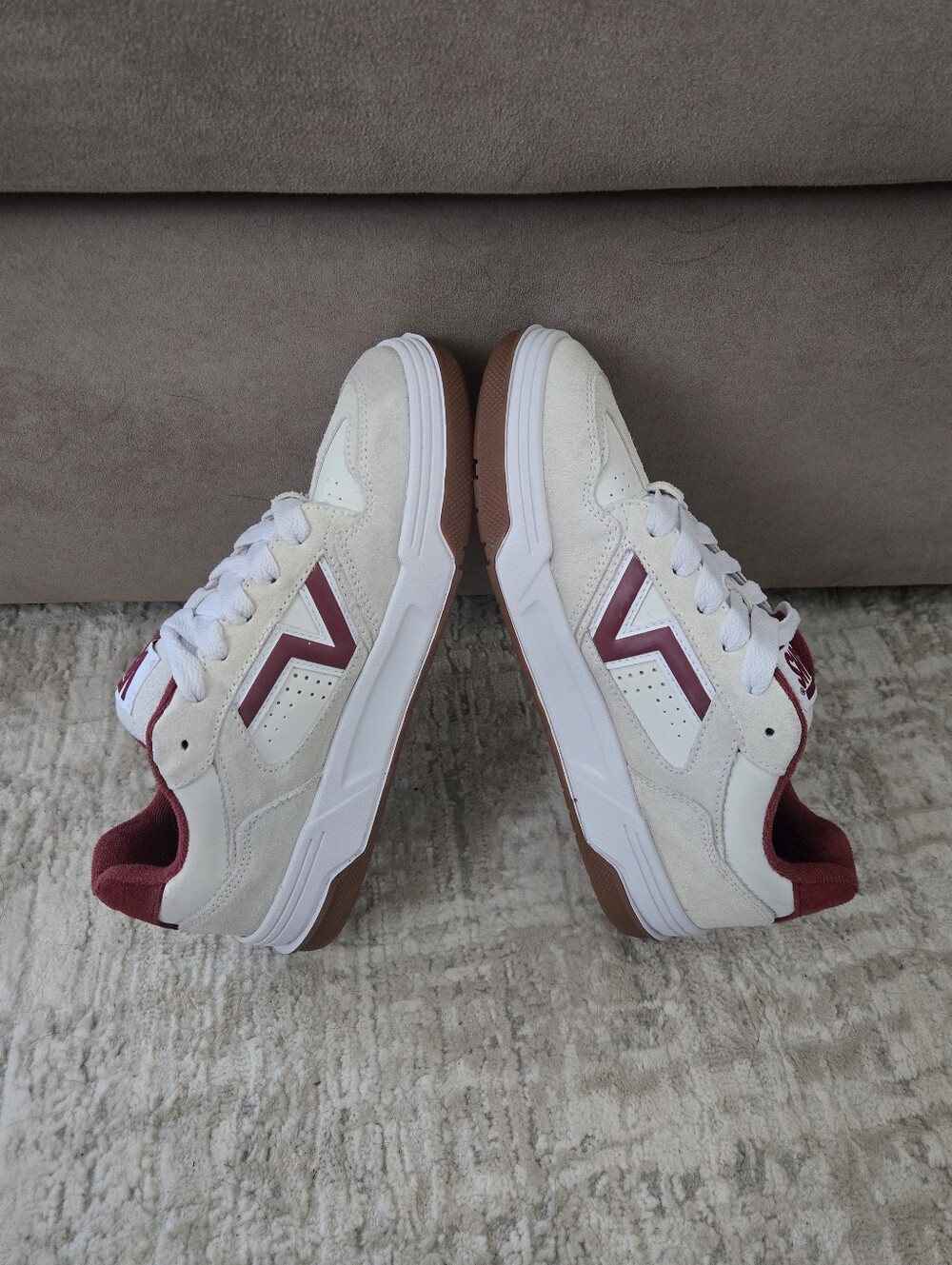 Vans Upland Vintage Sport White Leather Skate Shoes Mens Sz 8 Casual Sneakers. - Picture 3 of 9
